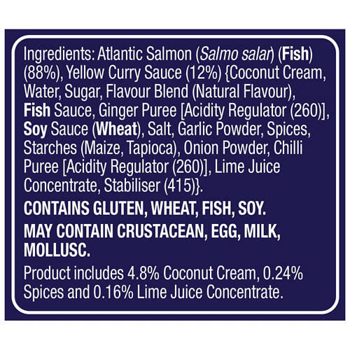Yellow Curry Salmon 4 Pack 500g