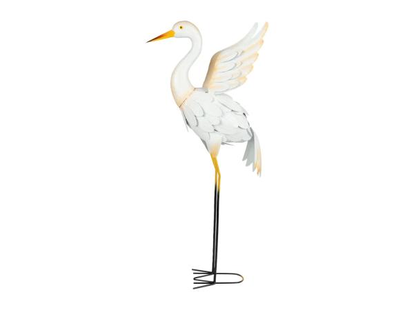 Livarno Home Metal Heron Bird Ornament - White