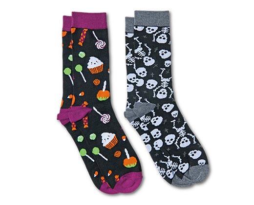 Men's or Ladies 2 Pack Halloween Socks