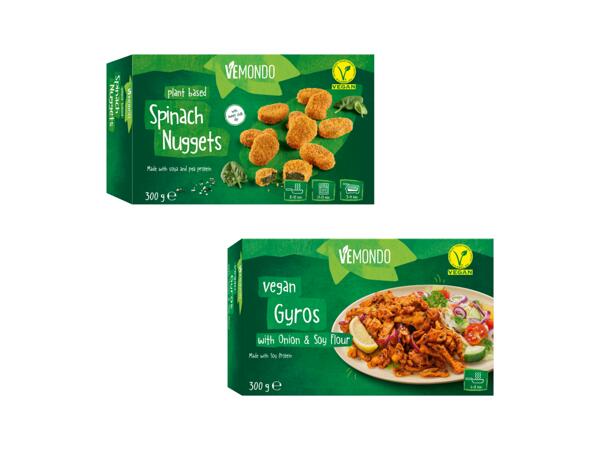Vegansk gyros/ nuggets av spenat