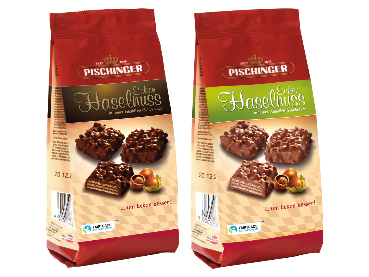 PISCHINGER Haselnuss-/Mandel- oder Karamellecken Minis