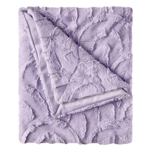 Super Soft Sculpted Throw, Purple