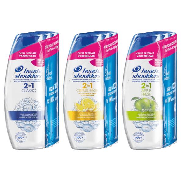 Shampoing 2 en 1 Head & Shoulders, 3 pcs