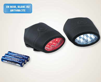 Lot de phares LED pour vélo, 2 pièces BIKEMATE(R)