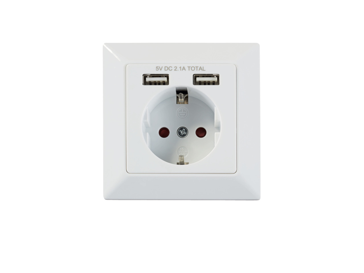 POWERFIX(R) Stikkontakt med 2 USB-udgange