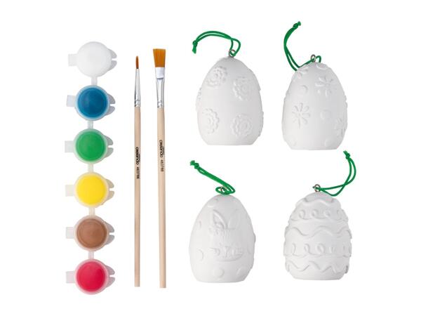 Crelando Paint Your Own Easter Decorations - 12 Piece Set - Easter Eggs