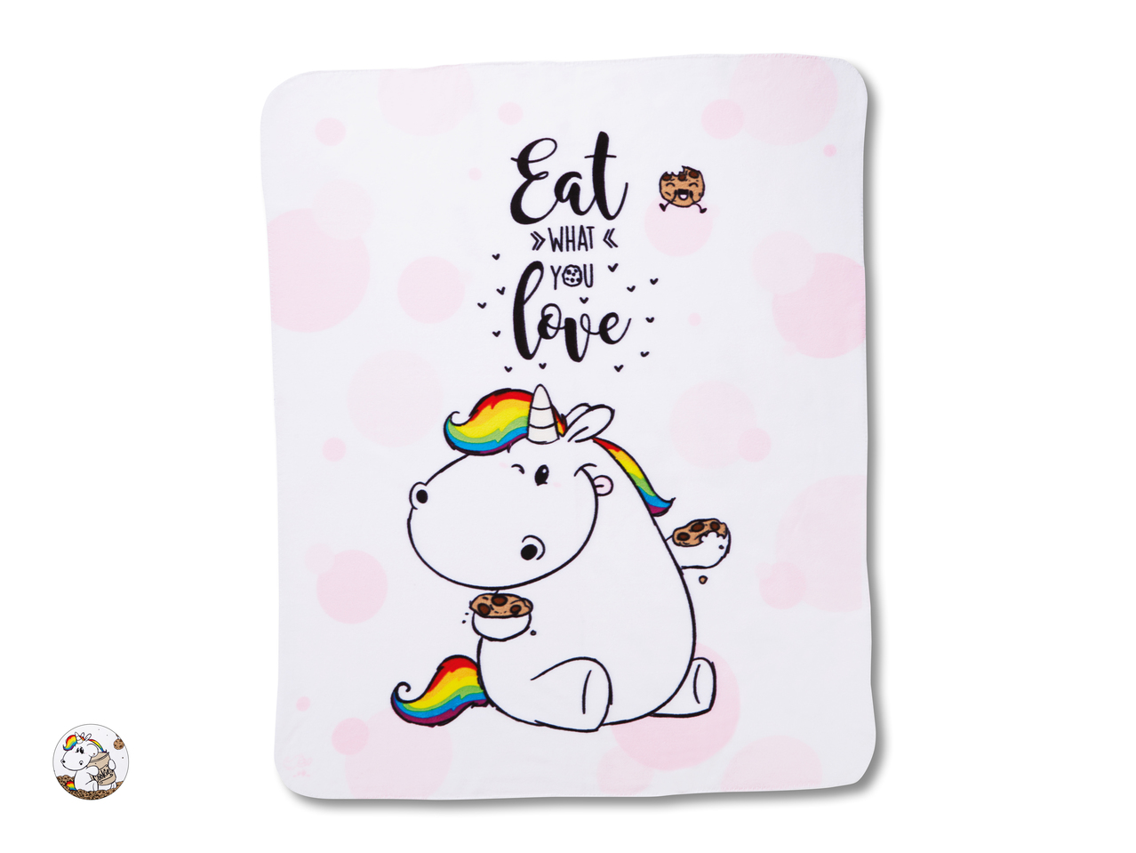 Plaid en polaire licorne dodue