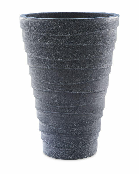 Charcoal Tall Round Planter