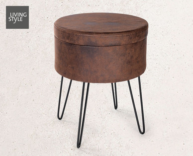 LIVING STYLE Kunstleder-Hocker
