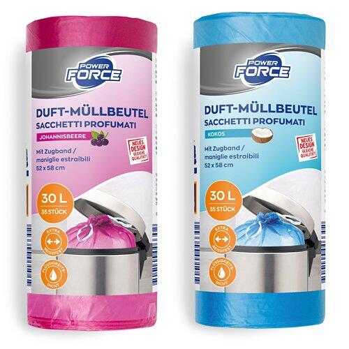 POWER FORCE Duftmüllbeutel mit Zugband