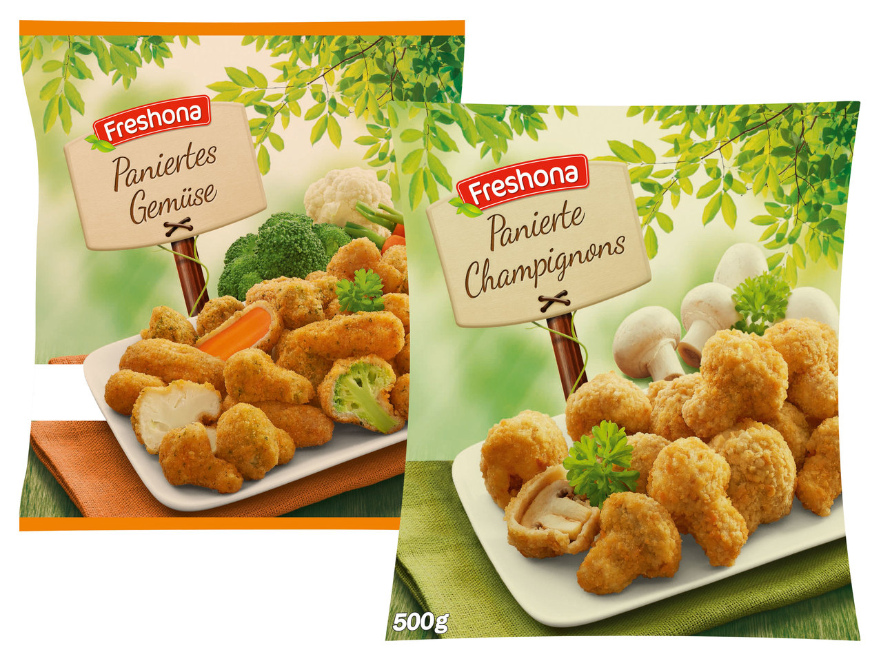 FRESHONA Panierte Champignons/Paniertes Gemüse