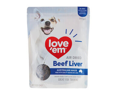 Love'em Beef Liver Dog Treats 200g