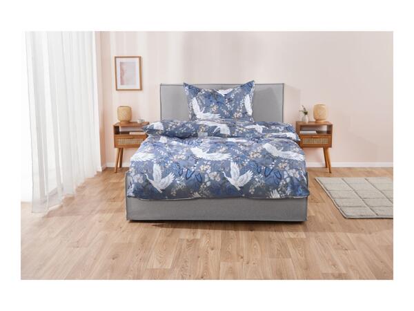 Livarno Home Patterned Microfibre Sateen Duvet Cover Set - Single