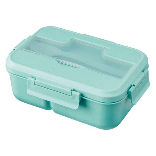 Lunchbox with Flatware Set - Aqua