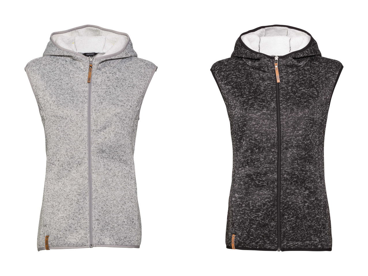 Veste polaire sans manches avec capuche pour femme1