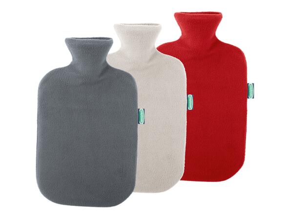 Värmeflaska med fleece-överdrag