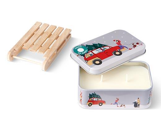 Huntington Home Sled Tin Candle