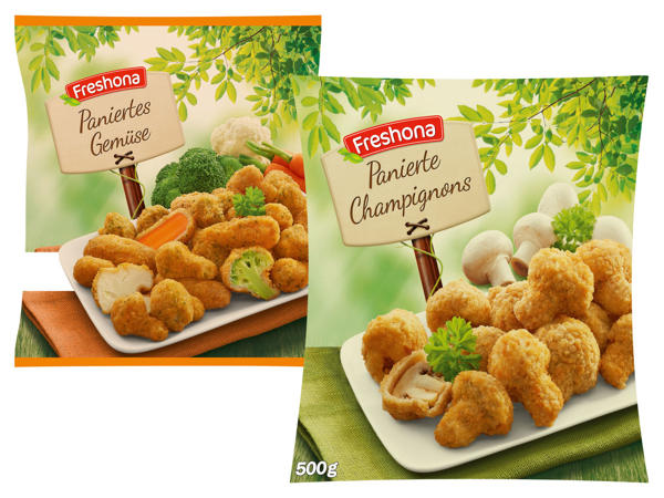 FRESHONA Panierte Champignons oder Paniertes Gemüse