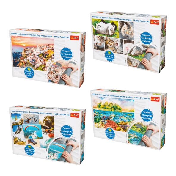 Puzzel met puzzelmat