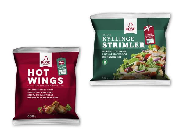 ROSE Stegte kyllingestrimler eller hot wings