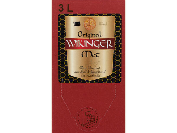 Wikinger Met 3,0-l-Bag-in-Box, Honigwein 11% Vol