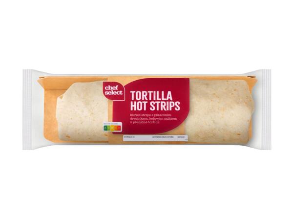 TORTILLA S KUŘECÍMI STRIPSY
