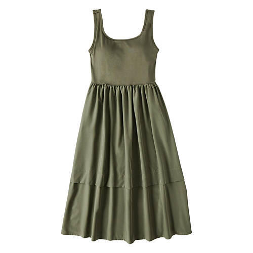 Ladies Hybrid Dress - Green, L