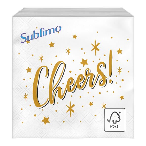 SUBLIMO(R) 				Serviettes de fête, 25 ou 40 pcs