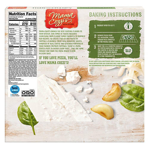 Thin & Crispy White Spinach Pizza, 13.70 oz