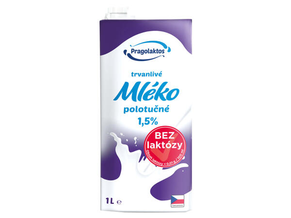 BEZLAKTÓZOVÉ MLÉKO POLOTUČNÉ