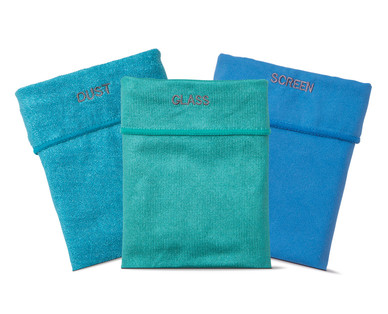 Huntington Home 3-Piece Microfiber Cleaning Cloth Set