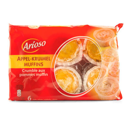 Muffins au crumble aux pommes, 6 pcs