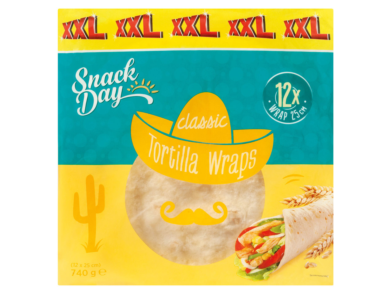 SNACK DAY Tortilla Wraps 12x 25 cm