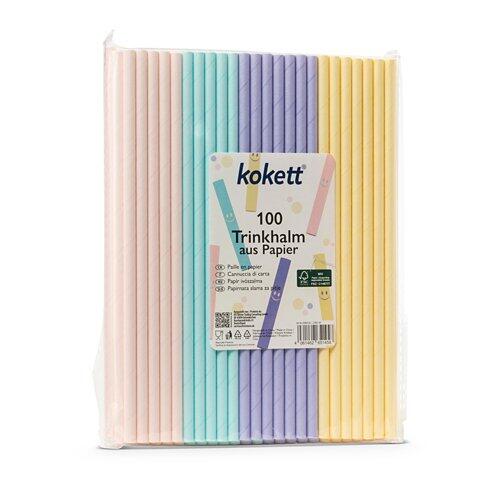 KOKETT Papierstrohhalme, 100 Stk.