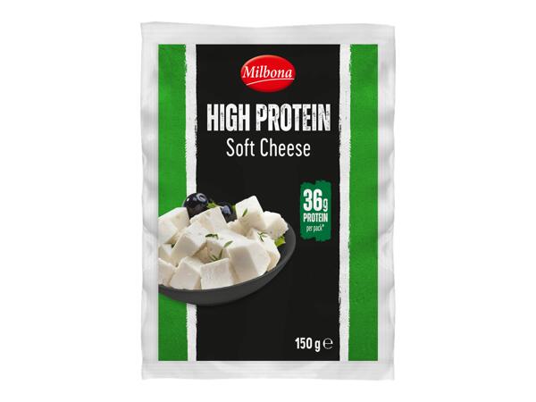 High protein soft cheese