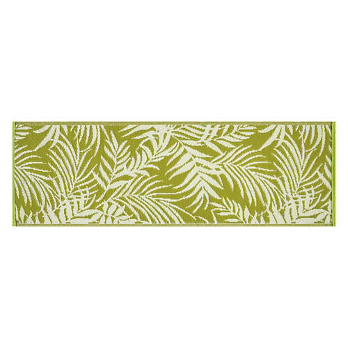 2' x 6' Reversible Indoor/Outdoor Runner - Green Leaves