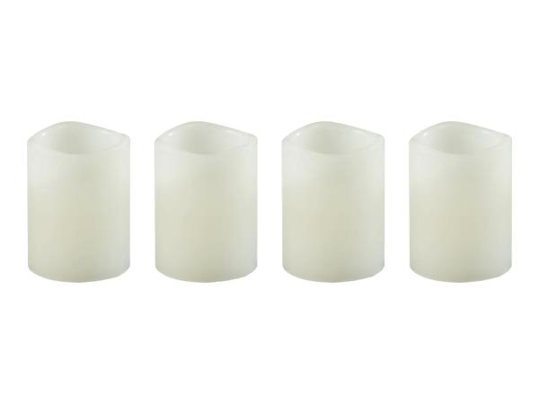 Livarno Home White LED Real Wax Candles - 4 Pack