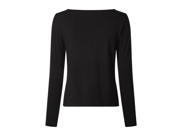 Esmara Ladies' White & Black Long Sleeve Tops - 2 Pack