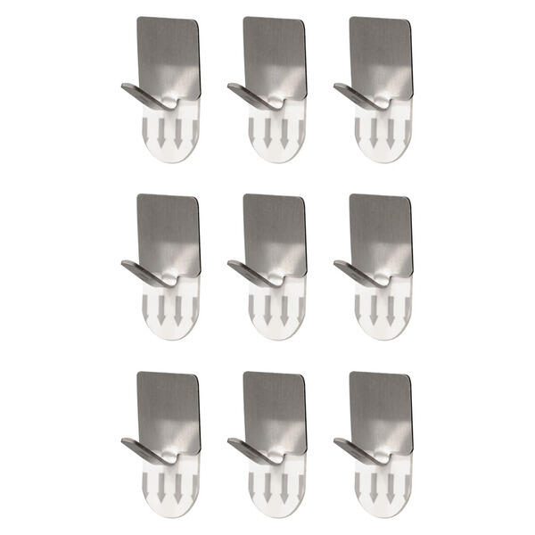 Easy Home Stainless Steel Hooks - 9pk