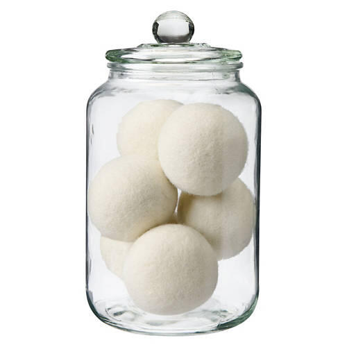 6 Pack Wool Dryer Balls, White