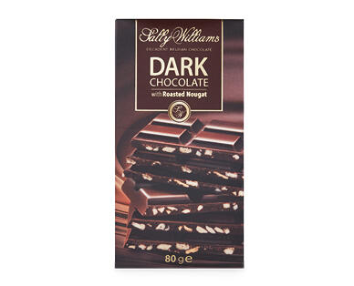 Sally Williams Dark Chocolate Block with Roasted Nougat 80g