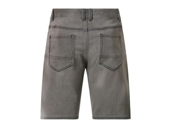 Grey Jersey Denim Shorts