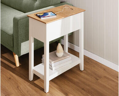 Side Table with Charger