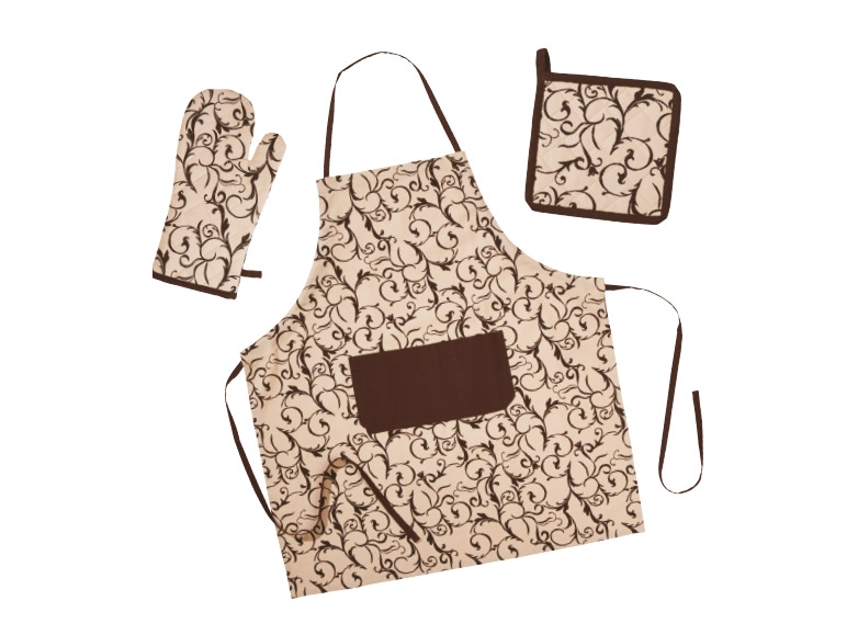 MERADISO Apron, Oven Glove and Pot Holder Set