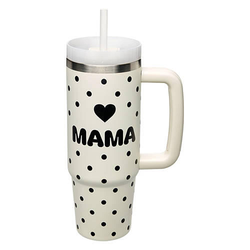 Thirst Crush Tumbler - Black Polka, 30 oz