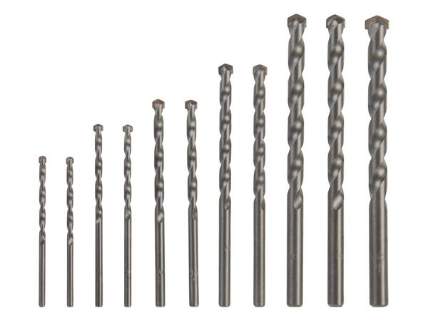 Drill bit set or bit set, 11 pieces