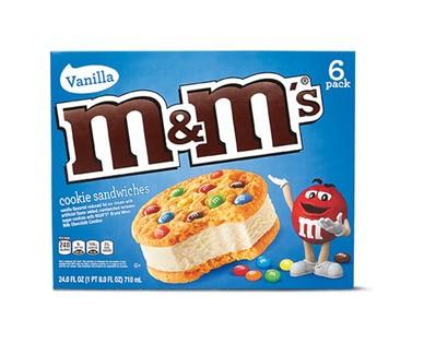 M&M's Ice Cream Cookie Sandwiches
