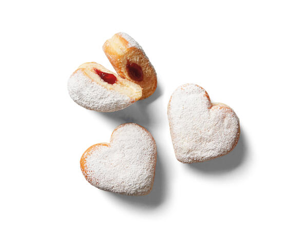 Heart-Shaped Jam Doughnut