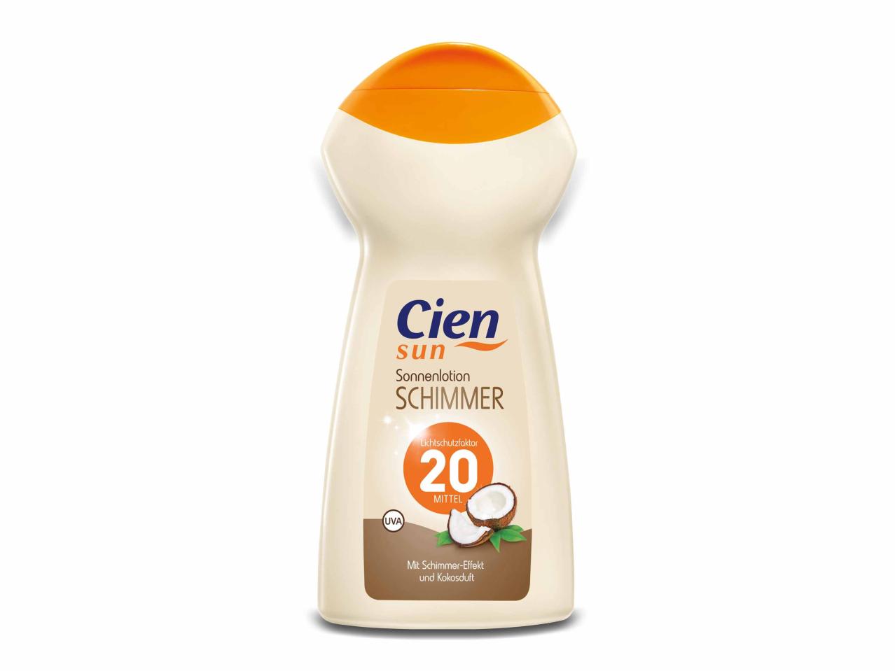 Lotion solaire nacrée