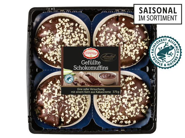 Gefüllte Schokomuffins